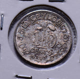 C0076 Ceylon 1902  10 Cents   combine shipping