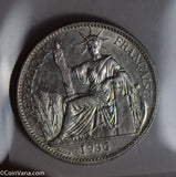 French Indo china 1936 50 Cents silver rare this nice BU0499 combine shipping