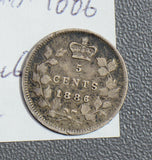 Canada 1886 5 Cents small 6 CA0264 combine shipping
