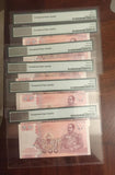 BU0365 Thailand 2005 100 Baht PMG 66EPQ 6 consecutive notes combine shipping