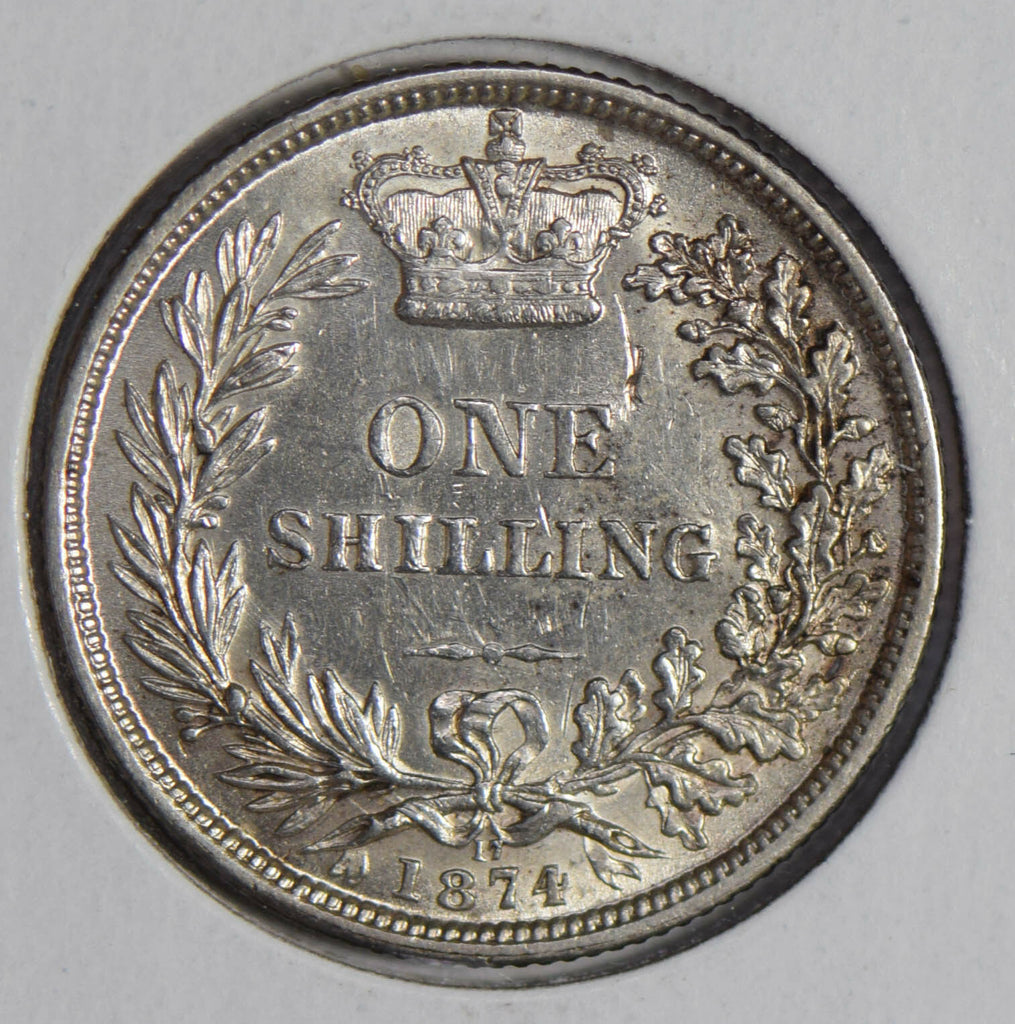 Great Britain 1874 Shilling silver  GR0274 combine shipping