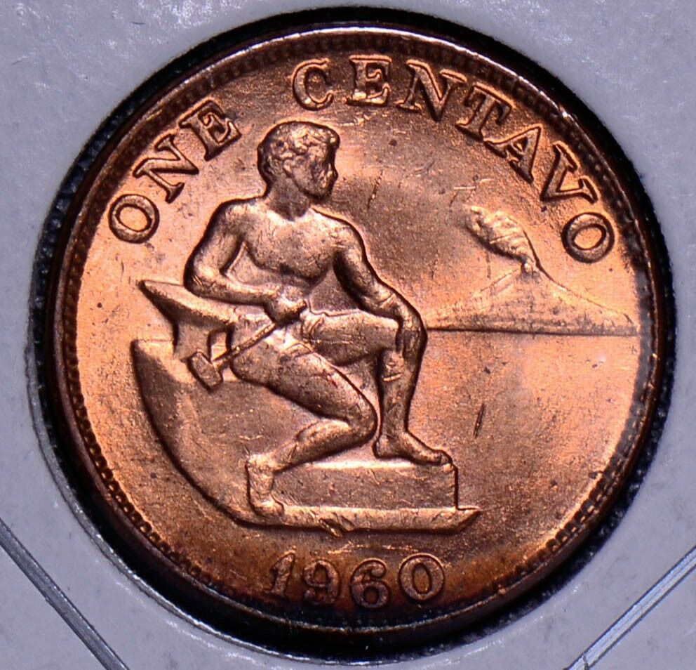 Philippines 1960  Centavo  gem BU red P0043 combine shipping