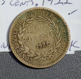Martinique 1922 50 Cents silver centimes M0170 combine shipping