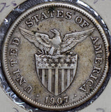 Philippines 1907 S Peso silver  P0138 combine shipping