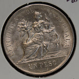 Guatemala 1894 Peso silver AU/UNC G0062 combine shipping