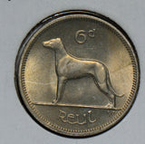 Ireland 1966  6 Pence  sixpence horse I0195 combine shipping