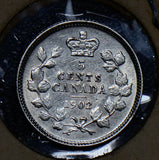 Canada 1902 5 Cants silver  190260 combine shipping