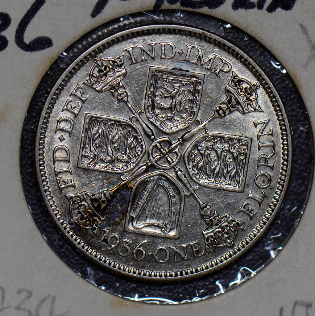 Great Britain 1936 Florin silver  190243 combine shipping