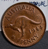 Australia 1944 Penny kangaroo animal UNC  AU0067 combine shipping