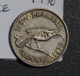New Zealand 1936 6 Pence silver  N0135 combine shipping