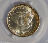 1924 D Standing Liberty Quarter silver PCGS MS65+ superb peripheral golden toni