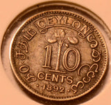 C0016 Ceylon 1892  10 Cents   combine shipping