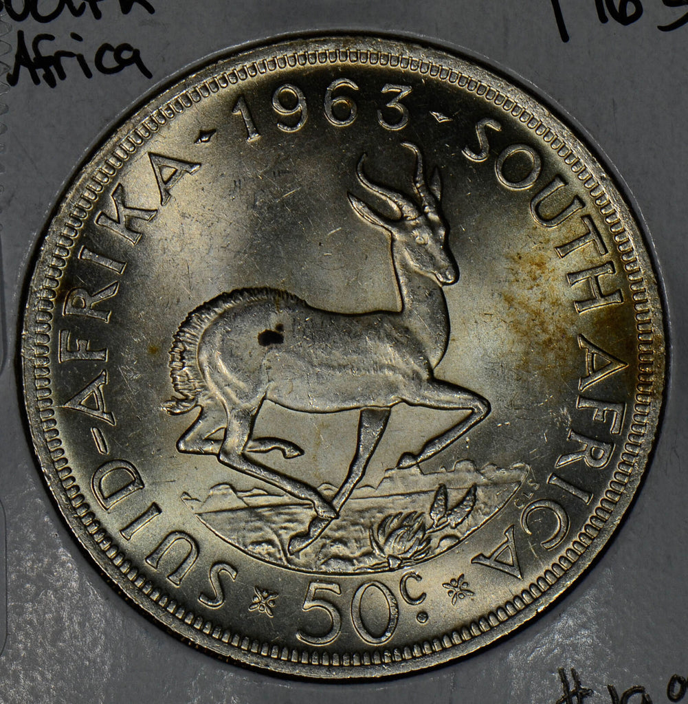 South Africa 1963  50 Cents  deer S0147 combine shipping