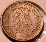 C0058 Ceylon 1893  25 Cents   combine shipping
