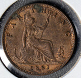 Great Britain 1881 H Farthing  GR0209 combine shipping