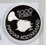 Hungary 2007  5000 Forint silver  proof Zoltan Kodaly 125th anniversary of birth