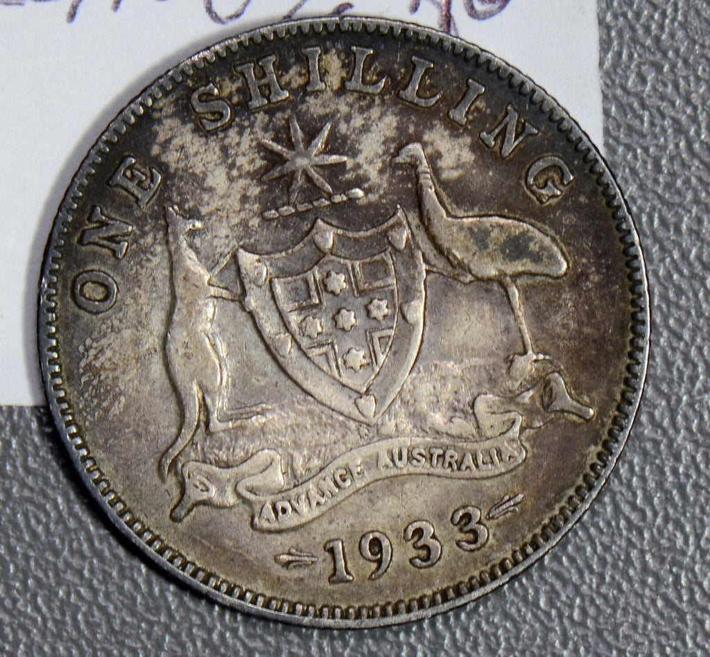 Australia 1933 Shilling silver  AU0066 combine shipping