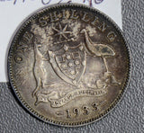 Australia 1933 Shilling silver  AU0066 combine shipping