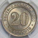 PC0057 Germany 1890 E 20 Pfennig PCGS MS63 combine shipping