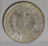 Chile 1881 20 Centavos silver lustrous C0338 combine shipping