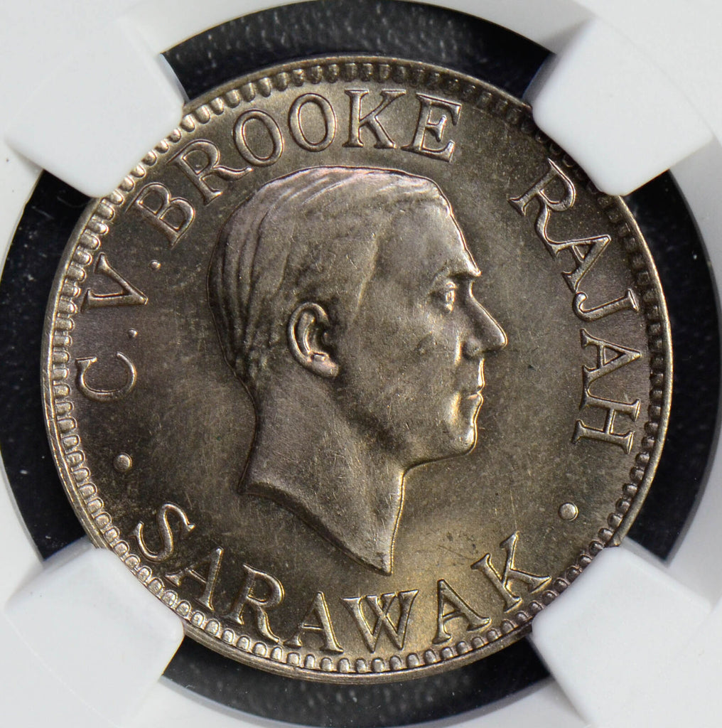 Sarawak 1934 H 10 Cents NGC MS64 blasting luster NG0551 combine shipping