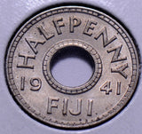F0049 Fiji 1941  1/2 Penny   combine shipping