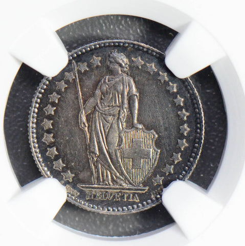 Switzerland 1894 A 1/2 Francs silver NGC MS63 nice golden toning NG0558 combine