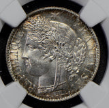 France 1888 A Franc silver NGC MS65 rare in this grade! NG0485 combine shipping
