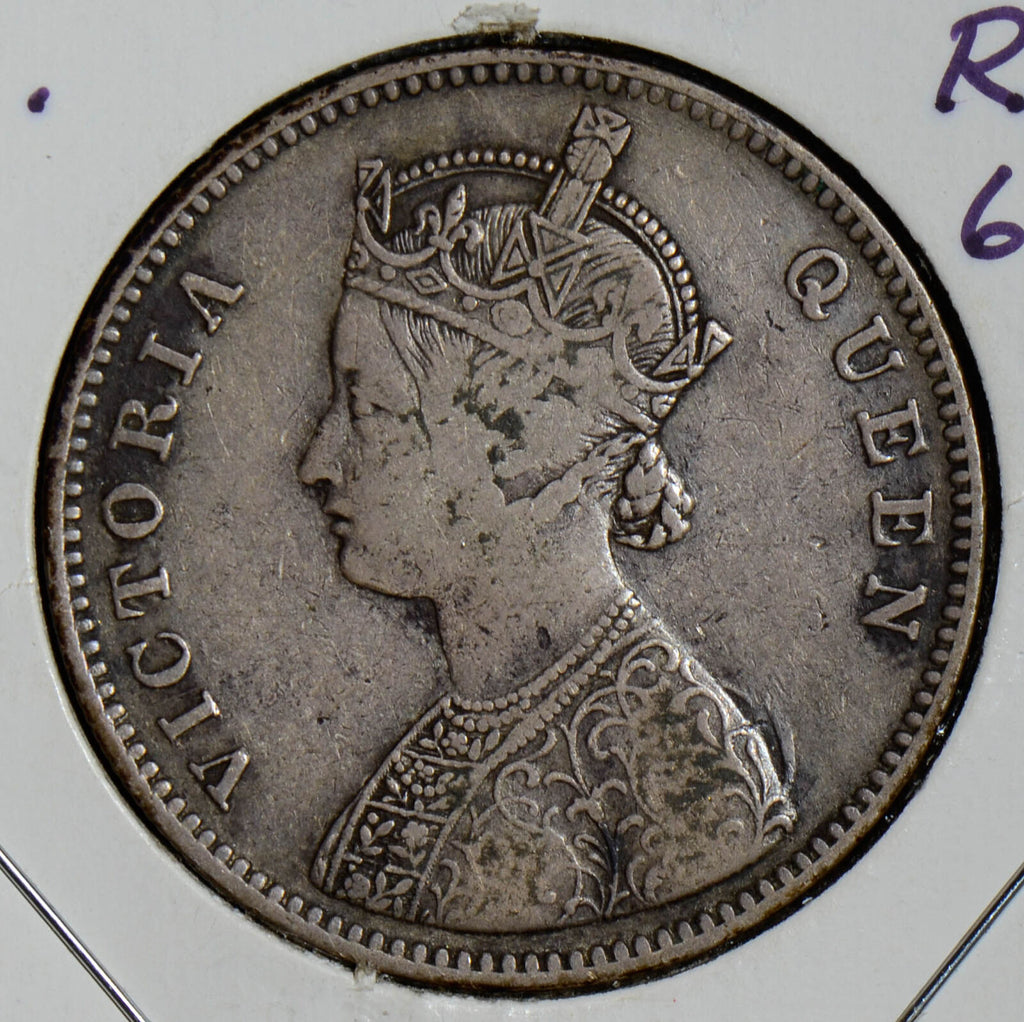British India 1862 B Rupee silver I0220 combine shipping