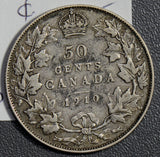 Canada 1910 50 Cents silver edwardian leaves CA0249 combine shipping