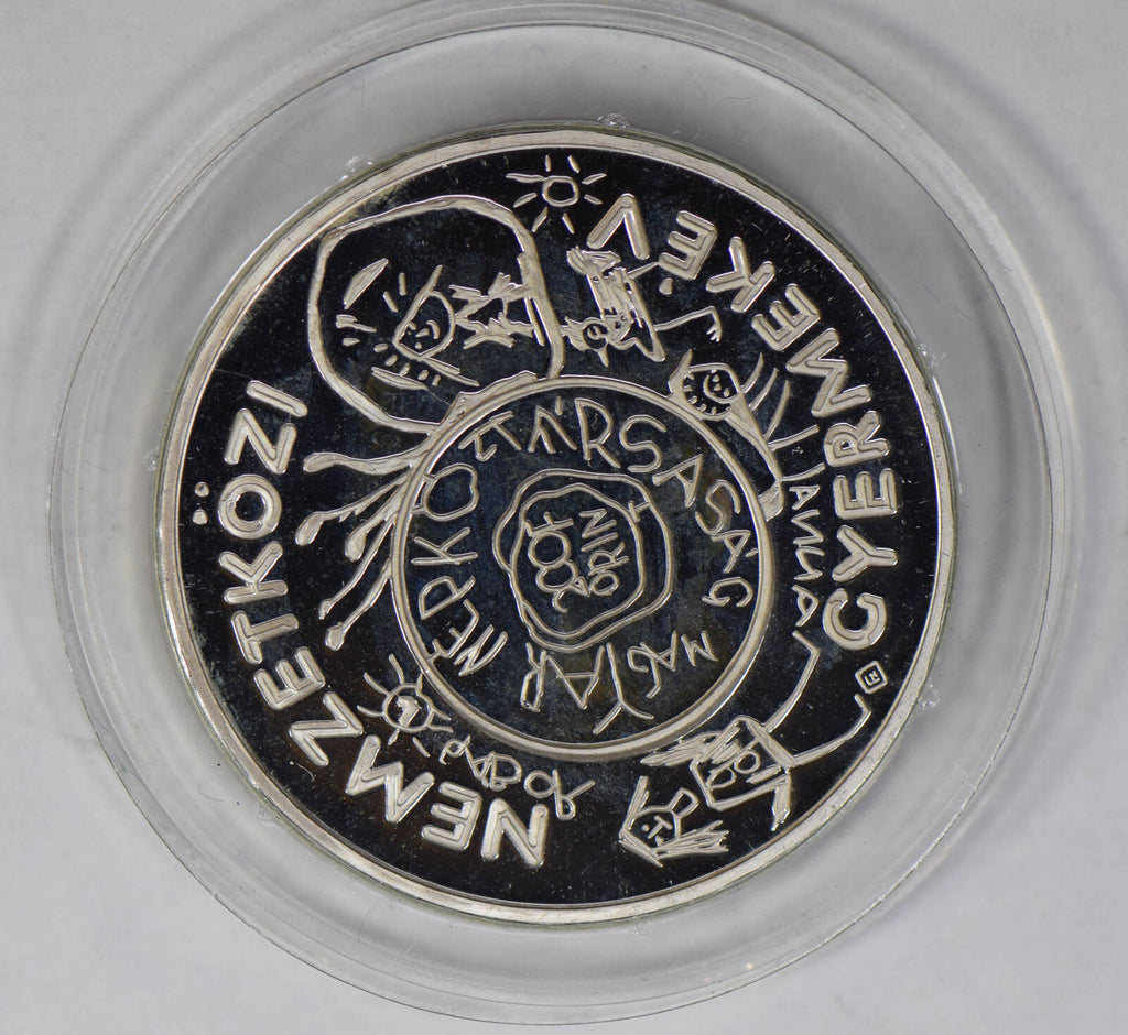 Hungary 1979 200 Forint silver proof international year of child (capsule broken
