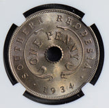 Southern Rhodesia 1934 Penny NGC MS66 blasting luster NG0554 combine shipping